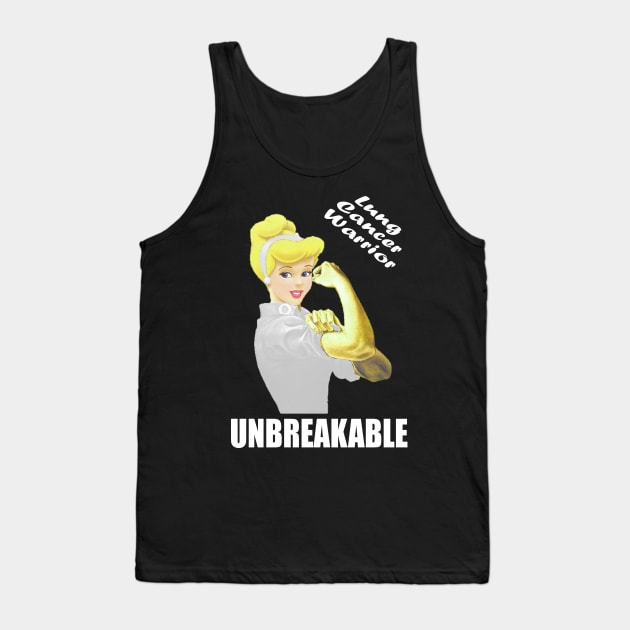 Lung Cancer Warrior Unbreakable Awareness Tank Top by Tshirt0101